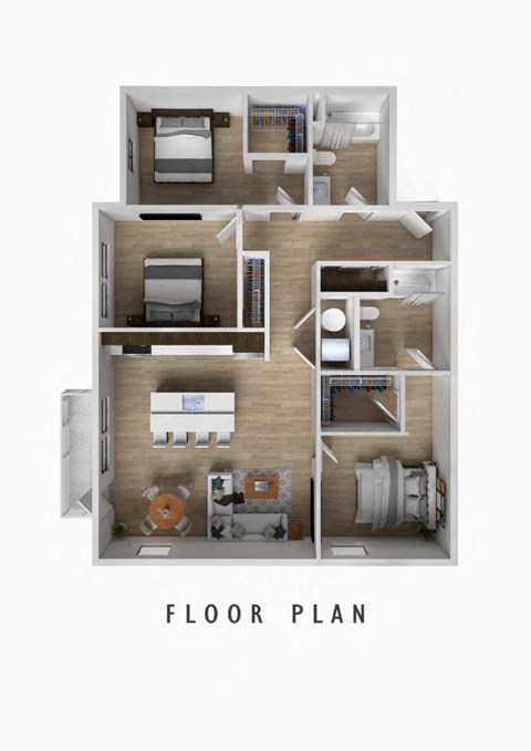 Larsen 3x2_Floorplan at The Farmstead, Vancouver Washington